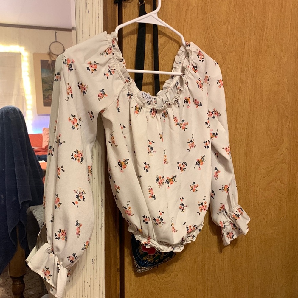 Floral, off the shoulder top